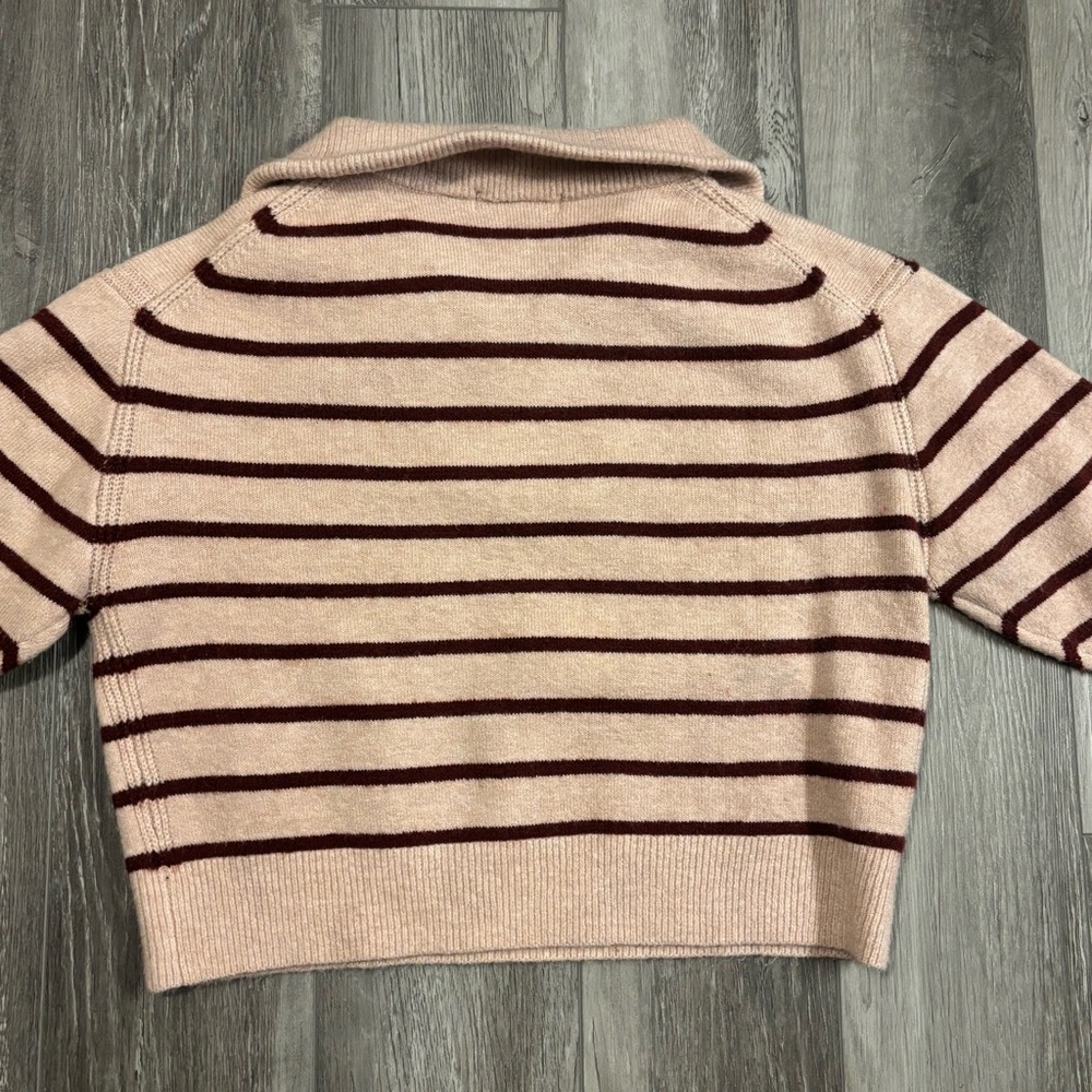 💐FRAY Boutique💐 Striped Quarter-Zip Sweater - Picture 4 of 6